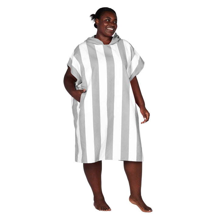 Dock & Bay Poncho für Erwachsene - Kapuzenhandtuch mit tiefen Taschen, Wickeltuch - für Strand & Poo