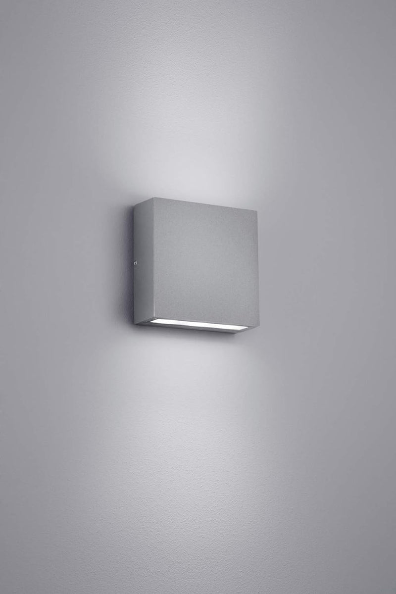 Trio Leuchten LED Aussenleuchte Thames 229360287, Aluminium titanfarbig, 2 x 3 Watt Titanfarbig Sing