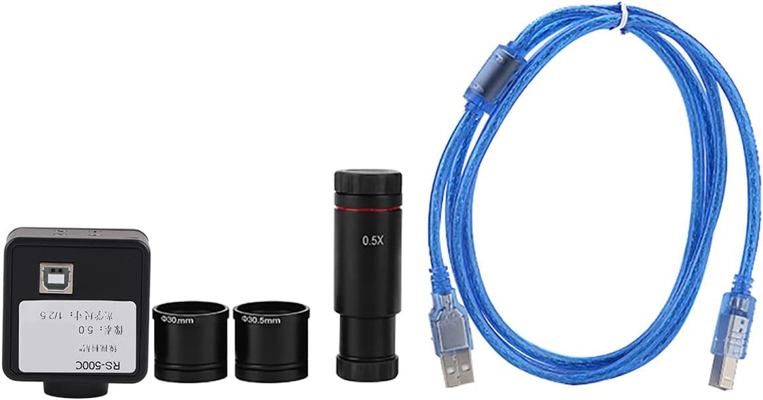 5MP Mikroskop-Kamera-Laufwerk USB2.0 Kostenlose Industrie-Okular-Kamera mit 0.5X CCD-Adapter,Mikrosk