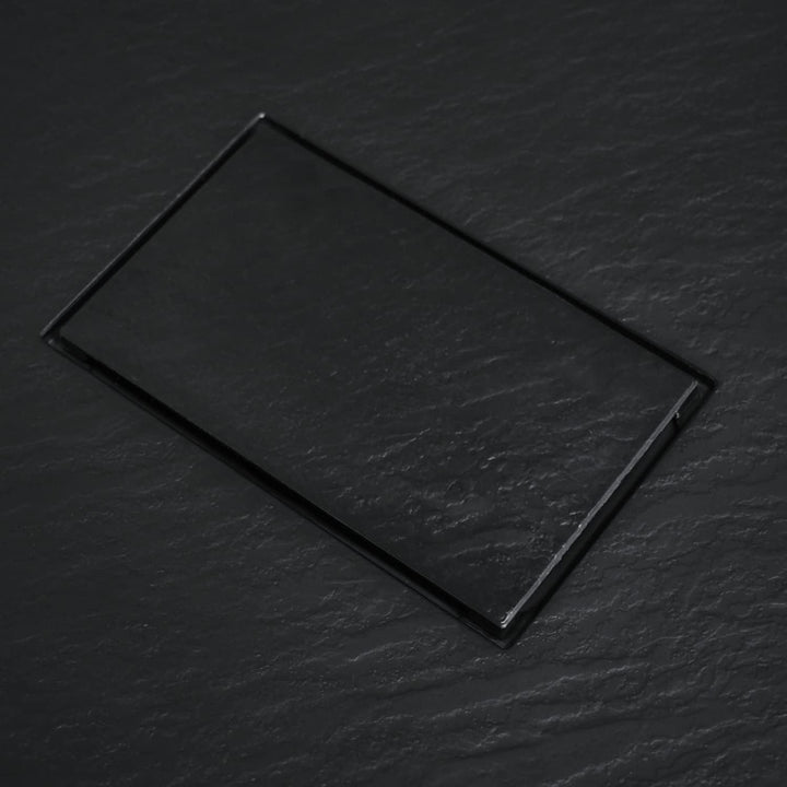 ITEN&amp;NOCK Duschwanne 90x90 cm SMC Brausewanne schwarz Steinoptik Antirutsch Duschtasse Höhe 3,2 cm N