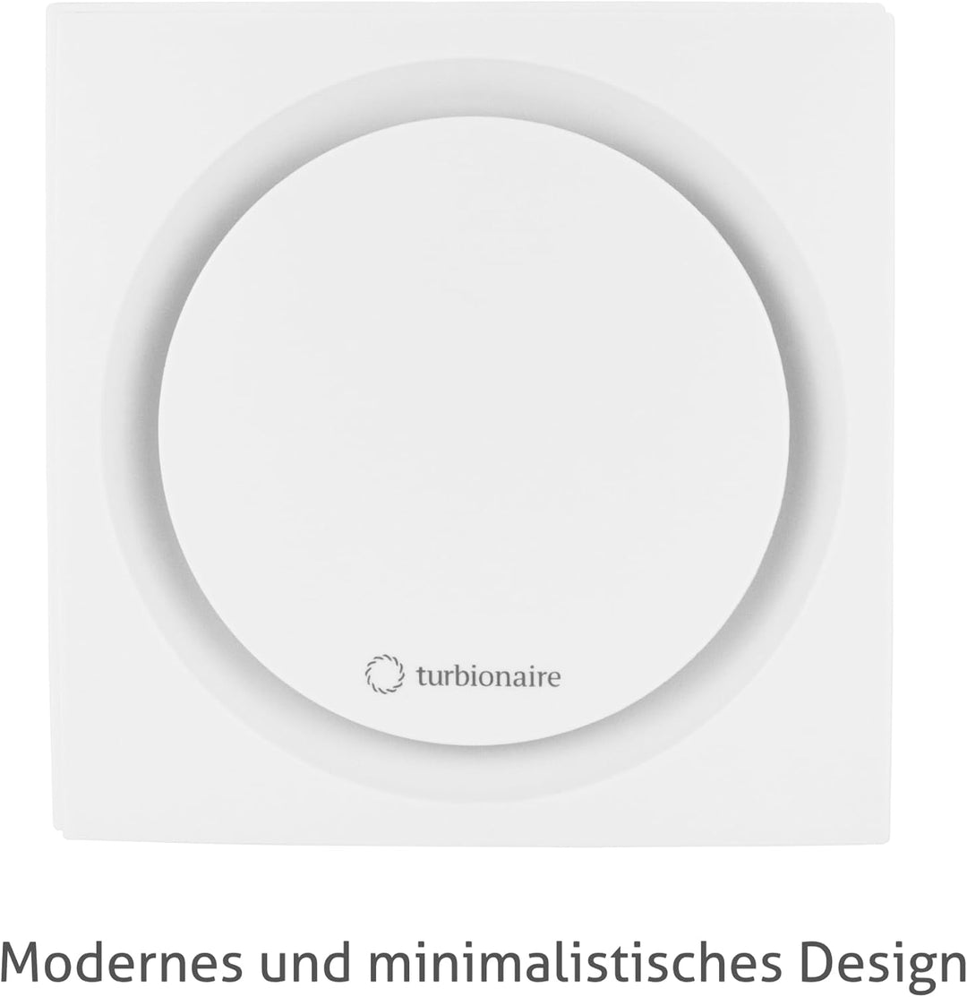 Turbionaire RING 100 SW Badlüfter Fan, Doppelte Ansaugung und Vorderseite, 100 mm, Weiss, Nichtrückk