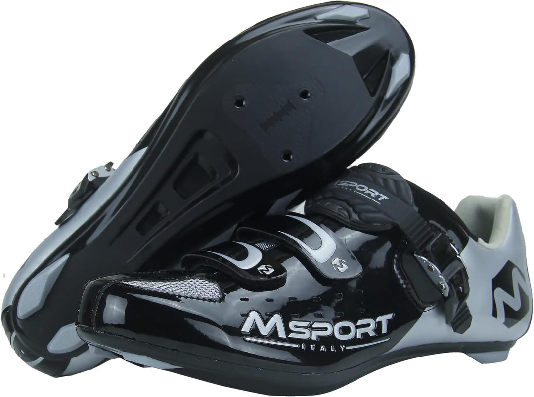 Msport Radfahren Schuhe für Rennrad,Rennradschuhe atmungsaktiv, Fahrradschuhe für Herren/Damen 46 EU