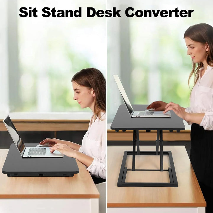 Gugxiom Stehpult-Konverter Höhenverstellbar, 60CM Einzel-Stehpult-Aufsatz für Ergonomische Sitz-Steh