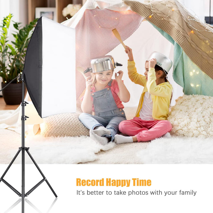 Softbox Set Fotostudio, Andoer 50×70cm Softbox mit 2 m Lichtstativ, Professionelle Fotografie E27-So