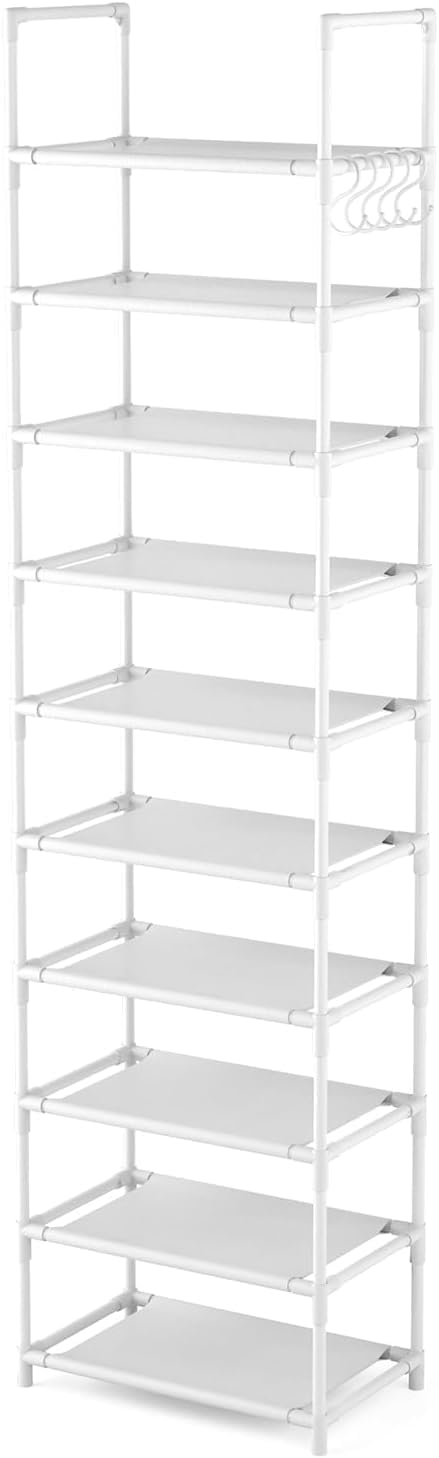 Schuhregal mit 10 Ebenen, Schuh-Organizer für 20-25 Paar Schuhe, offener Schuhschrank hoch, Schuhstä