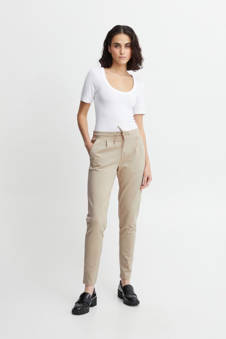 Ichi IHKATE PA2 Damen Sweathose Sweatpants Relaxhose mit Stretch Schmaler Schnitt mit Elastikbund XS