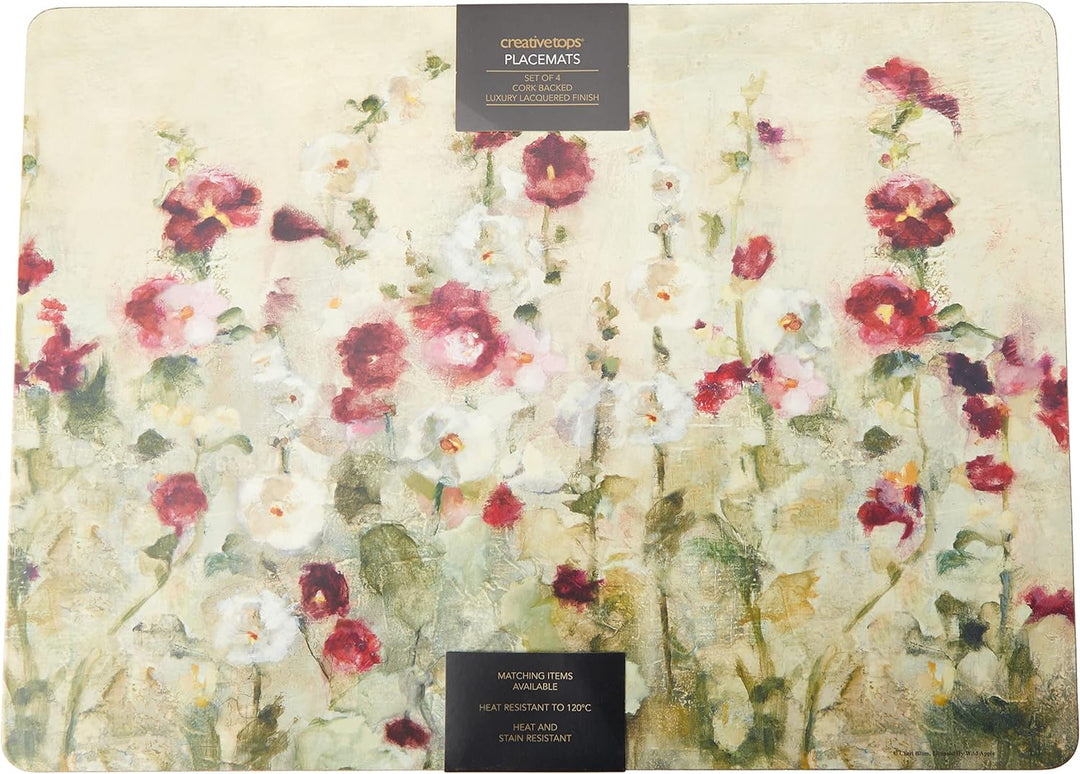 CREATIVE TOPS Premium Creative Wild Field Poppies Platzdeckchen Set, Platzsets 40 x 29 cm & Wild Fie