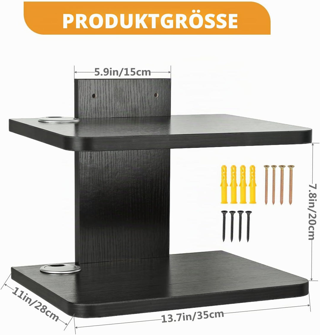 BiJun Floating Regal Multimedia Wandregal TV Rack Beamer Wandhalterung Mit Entertainment-Center Medi
