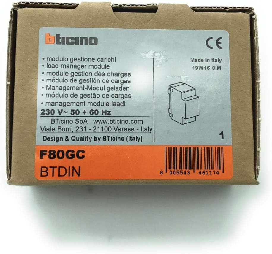 Bticino F80GC Serie BTDIN Steuerungsmodoul für vorrangige Lasten, Grau