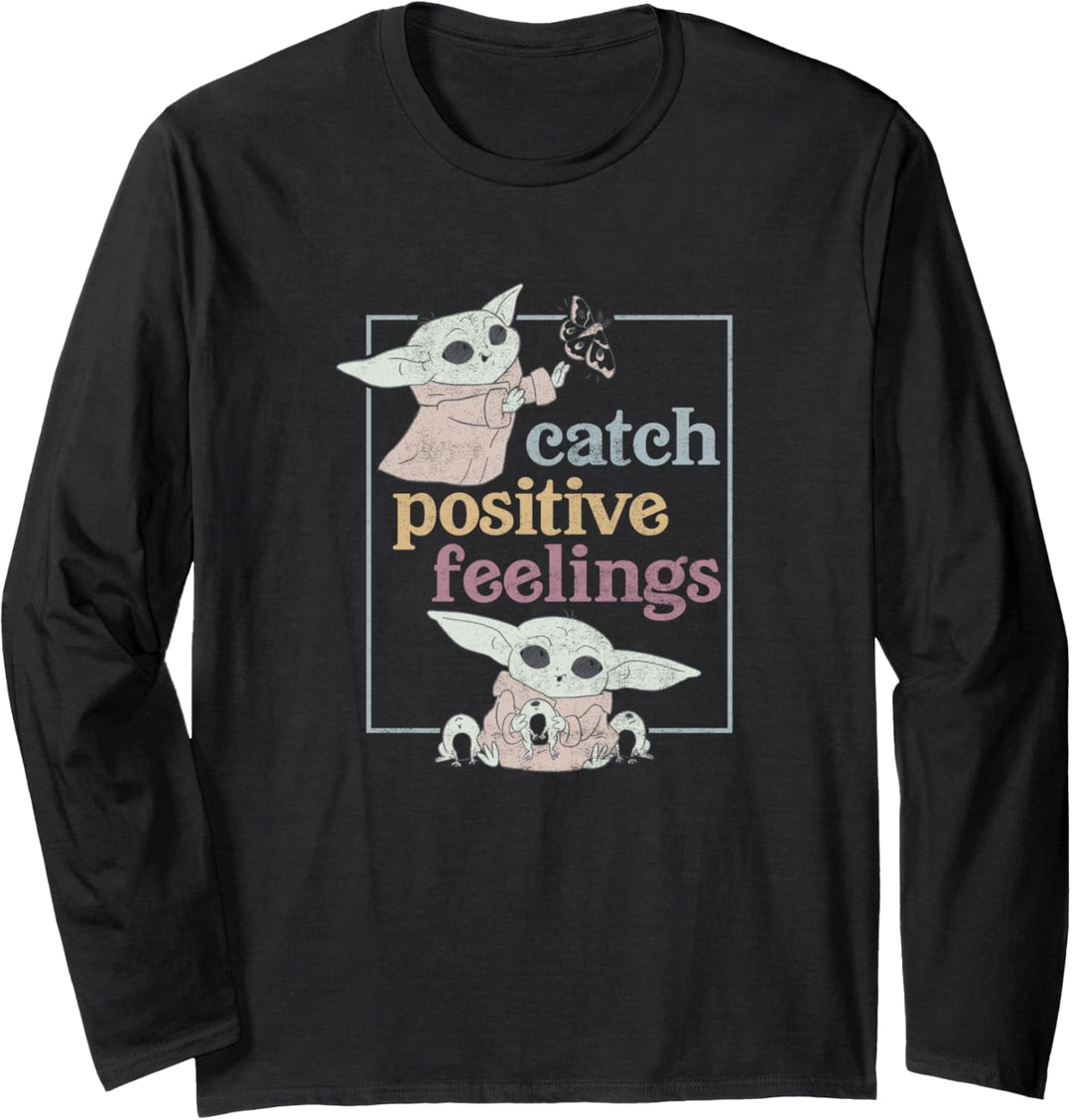 Star Wars: The Mandalorian Grogu Catch Positive Feelings Langarmshirt