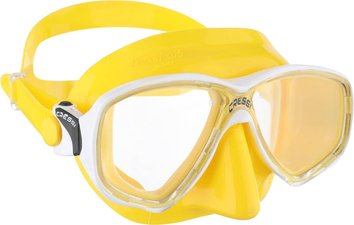 Cressi Tauchmaske Marea Einheitsgrösse Gelb/Weiss, Einheitsgrösse Gelb/Weiss