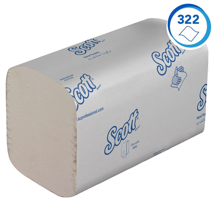 Scott Control, 6659, herunterspülbare Falthandtücher, 1-lagig, weiss, 15 Packungen x 300 Tücher