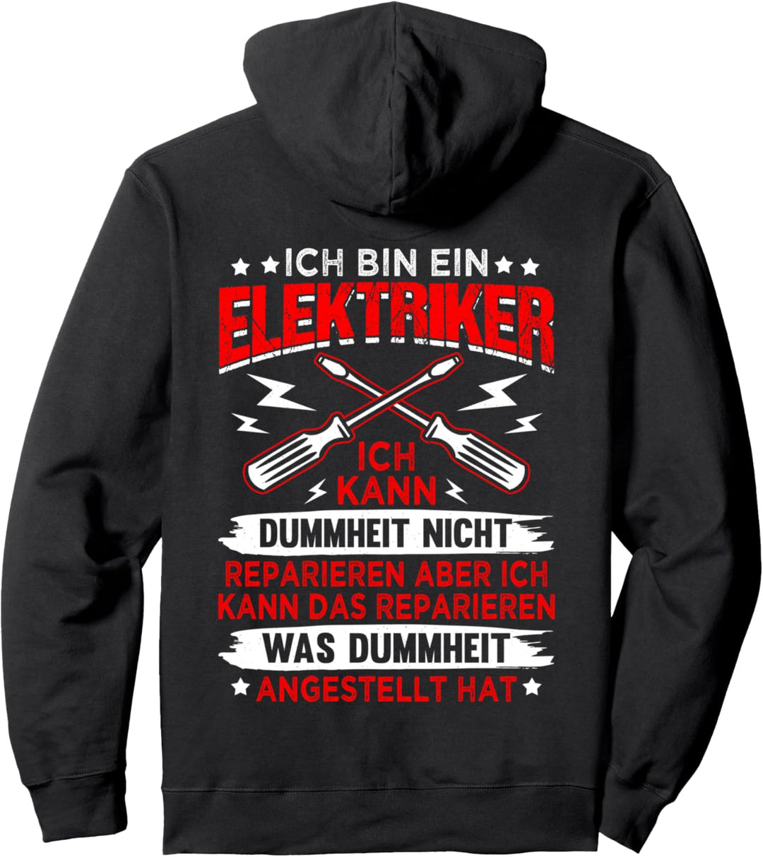 Elektriker Elektroniker Gesellen Meister Prüfung Geschenk Pullover Hoodie