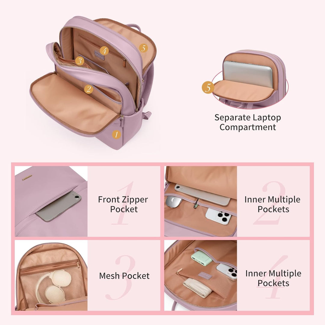 GOLF SUPAGS Laptop Rucksack für Damen Casual Daypack für Arbeit Reisen College Schulrucksack Handtas
