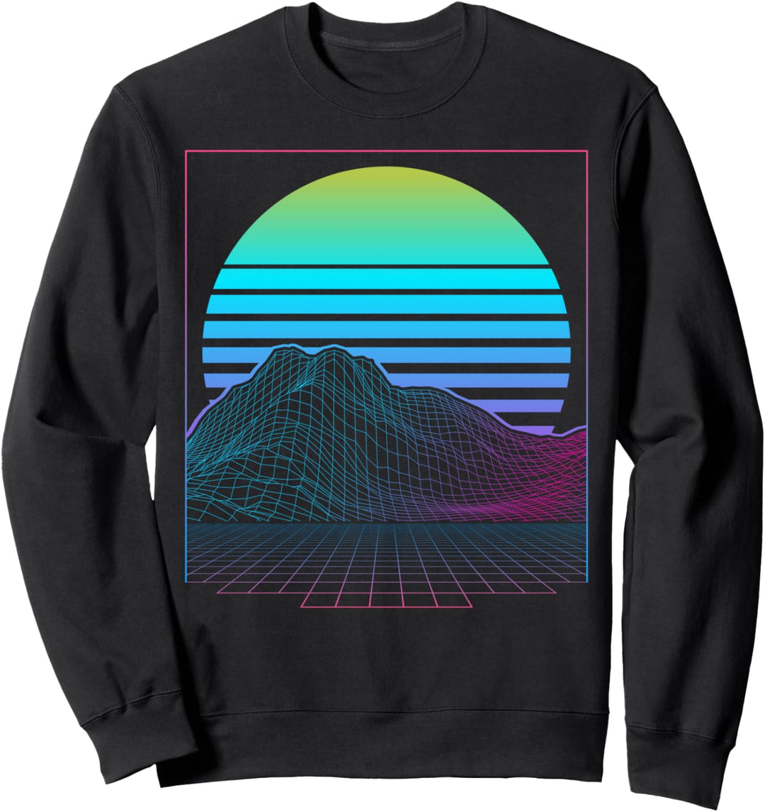 Vaporwave Aesthetic Retro-Sunset Retrowave Synthwave Sweatshirt