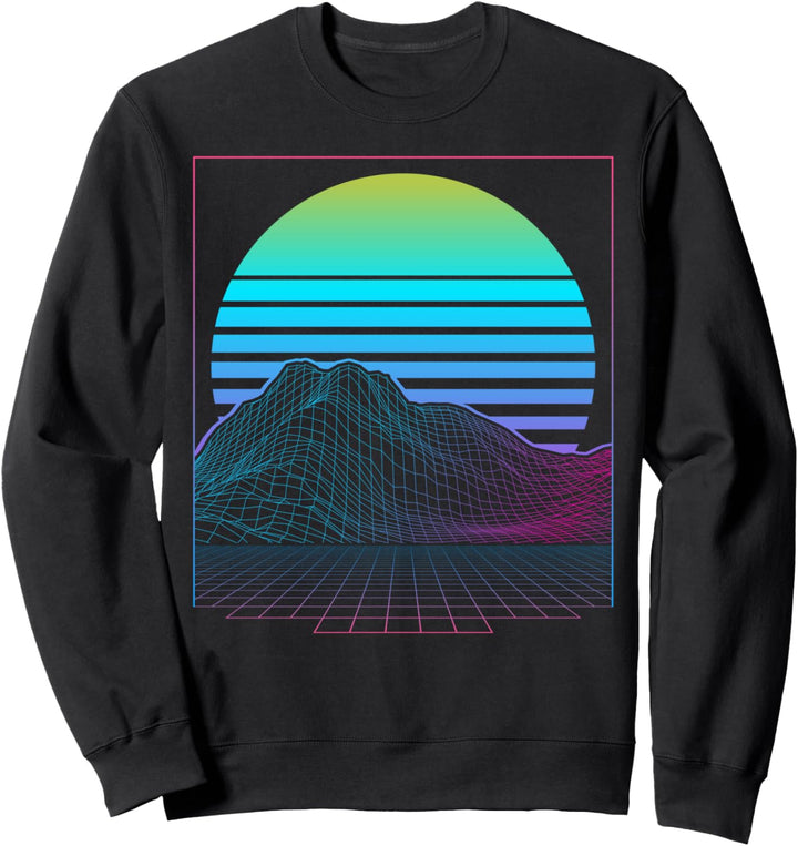 Vaporwave Aesthetic Retro-Sunset Retrowave Synthwave Sweatshirt