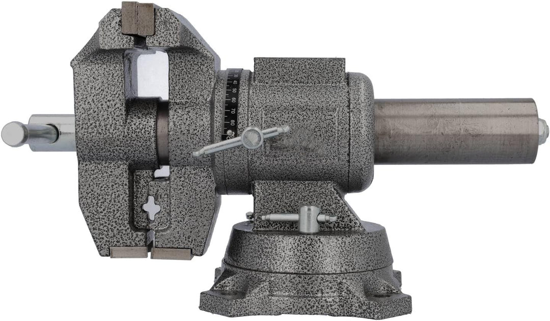 HRB Profi Schraubstock drehbar gross - 100 mm Spannweite-, multifunktionaler Profi Tischschraubstock