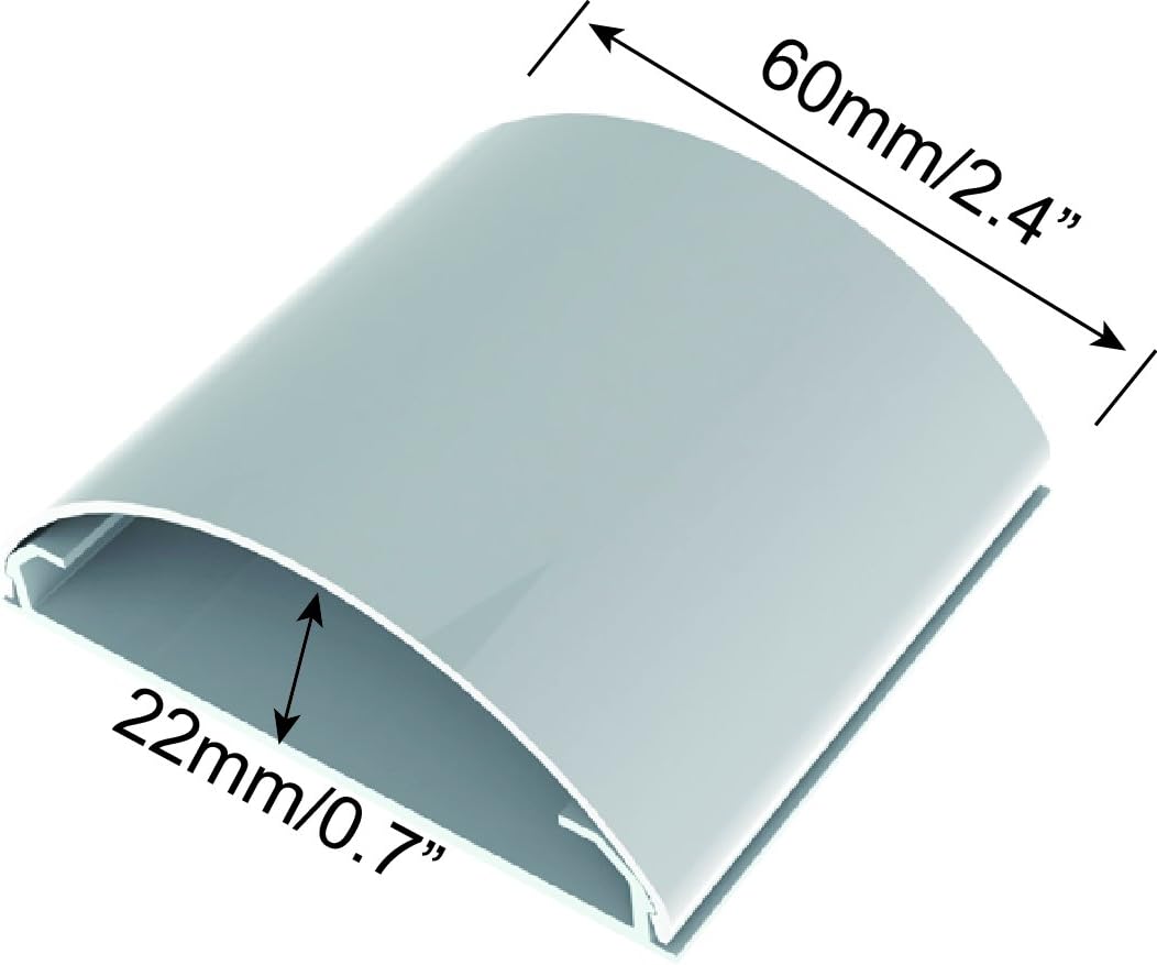HFTEK - Kabelkanal Alu Abdeckung Aluminium Wand Leitung Cover 100 x 6 x 2,2 cm - HF12A, HF12A