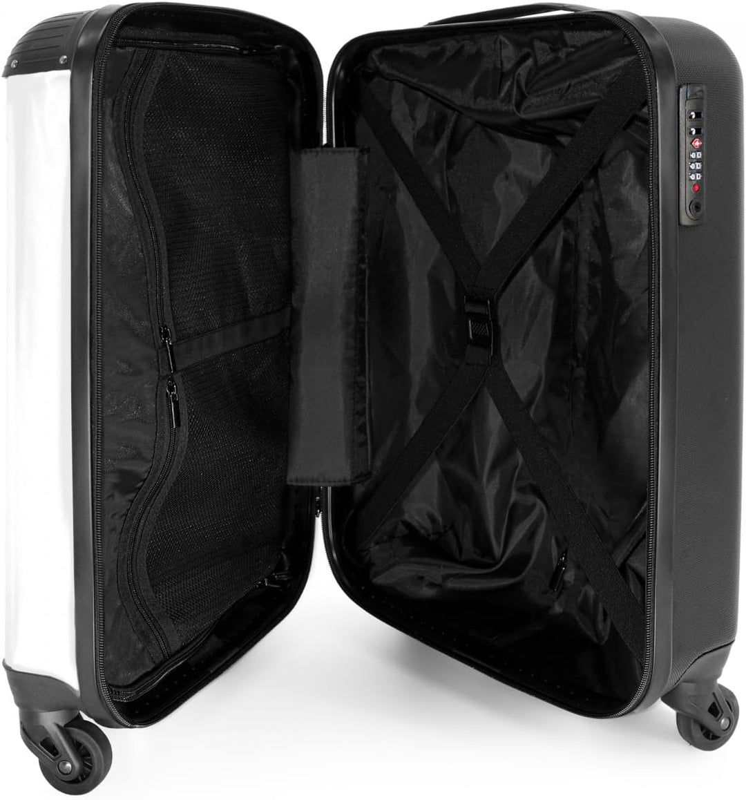 NoBoringSuitcases.com® Kinderkoffer Mädchen - Reisekoffer Kinder, Kabinentrolley, Leichtgewicht, 4 R