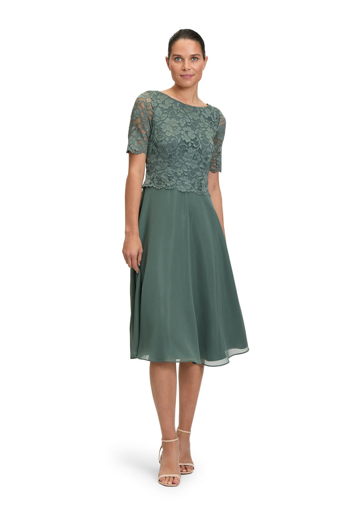 Vera Mont Damen Cocktailkleid mit Spitze Eucalyptus Leaf,38 40 Eucalyptus Leaf, 40 Eucalyptus Leaf