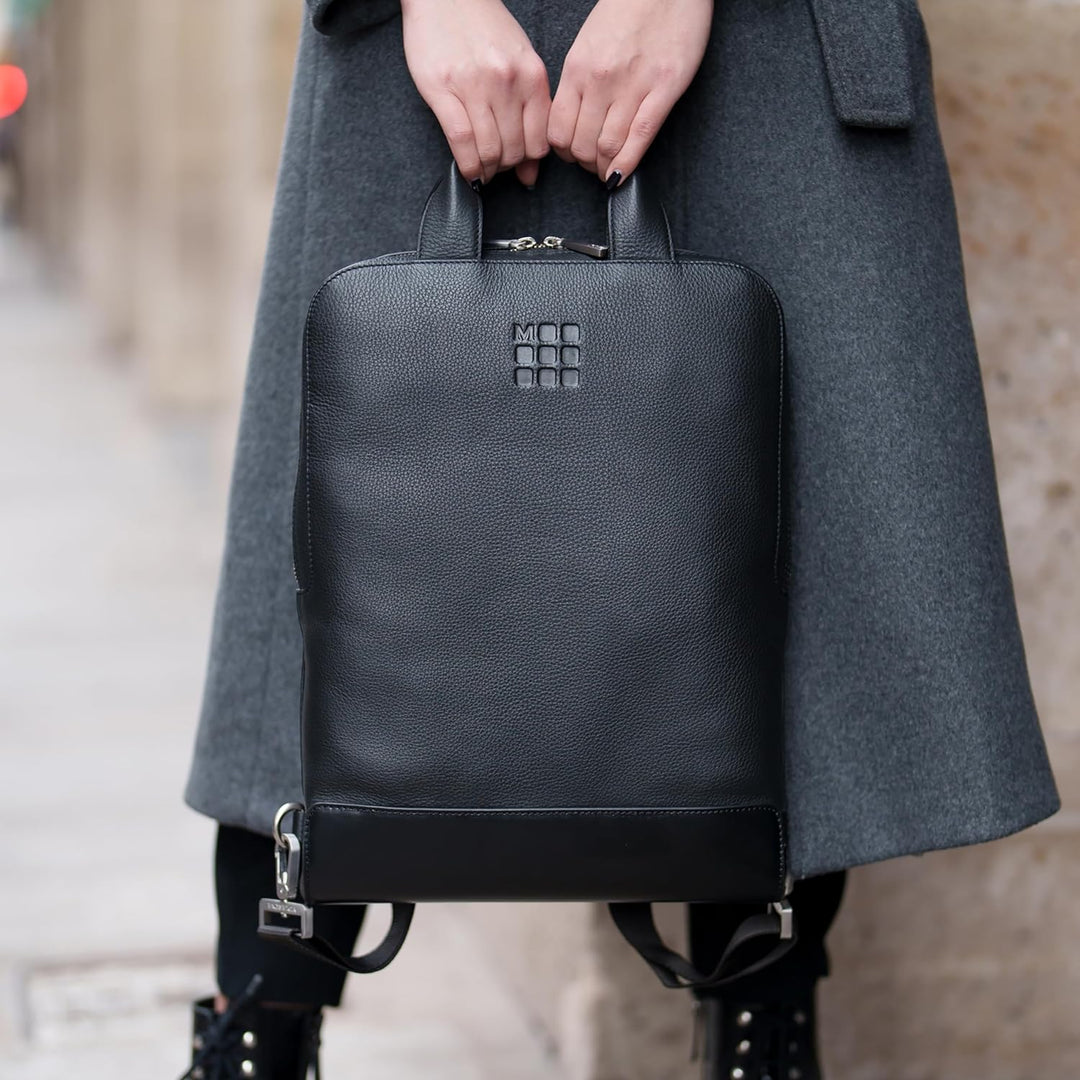 Moleskine - Klassische vertikale Gerätetasche, Leder Notebook Rucksack für Laptop, Tablett, Notebook