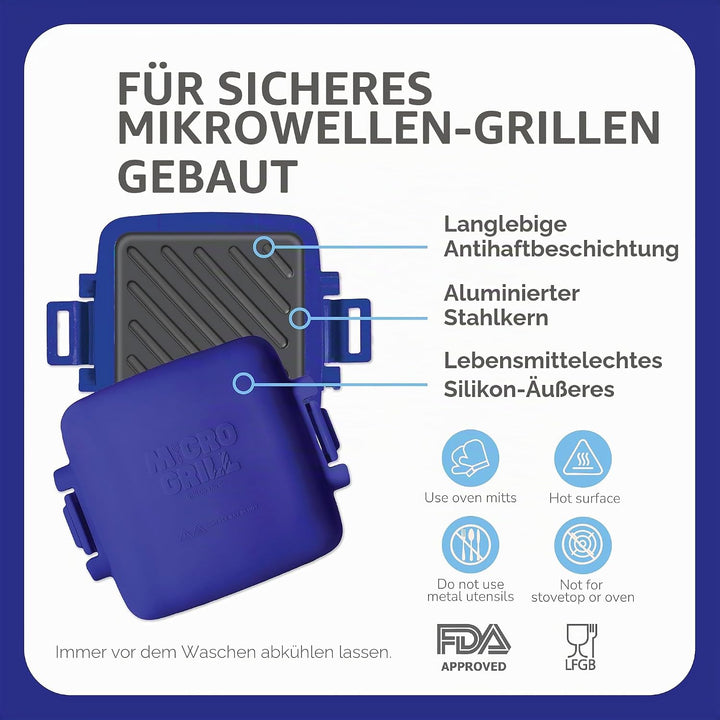 Classic™ Mikrowellen-Sandwichmaker, Mikrowellen-Grill, Toaster, Grilled-Cheese-Sandwichmaker in 3 Mi
