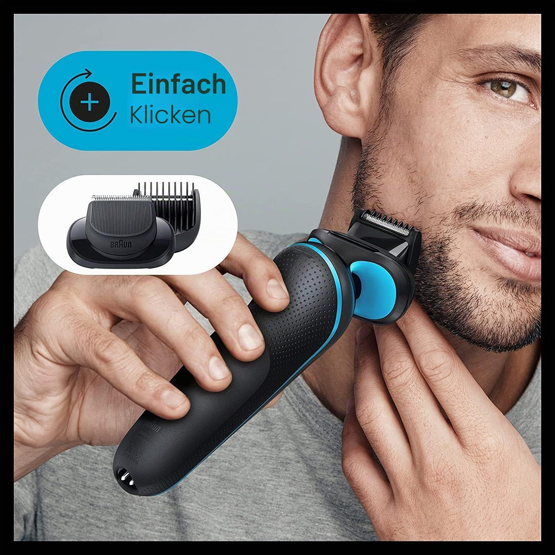 Braun Series 5cs Rasierer Herren, Elektrorasierer mit 3 flexiblen Klingen, Barttrimmer, Ladestand, 5
