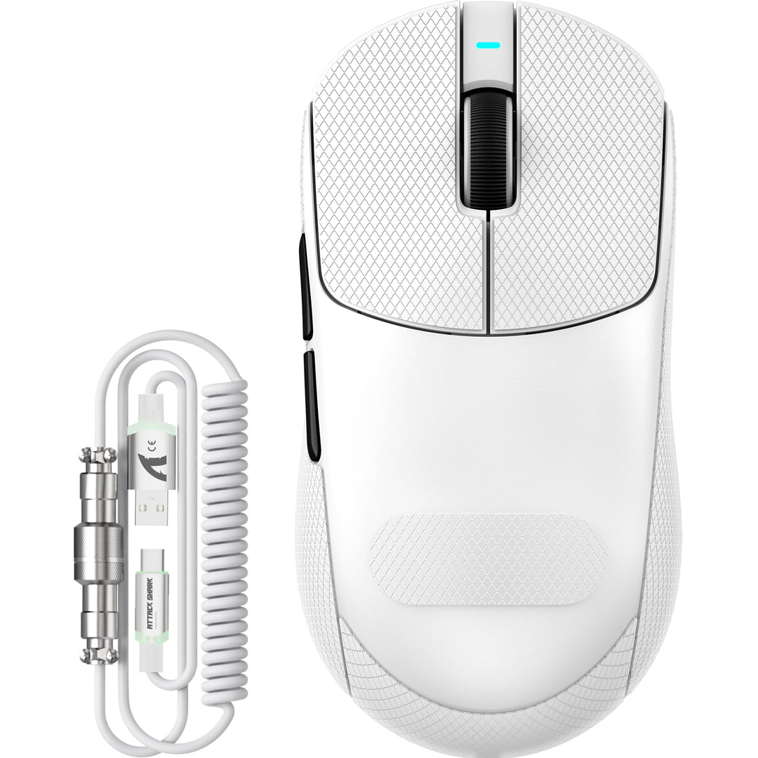 ATTACK SHARK X8 Serie Kabellose Gaming-Maus, 55–65 g Superleicht, PixArt PAW3395/3950 Sensor, BT/2.4
