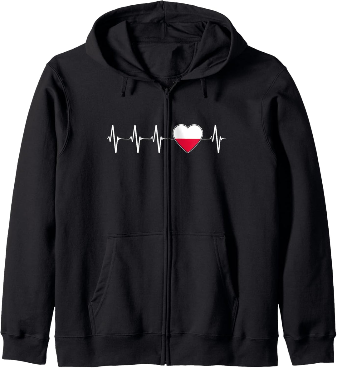 Polish Heartbeat I Love Poland Herz Flagge Geschenk Kapuzenjacke