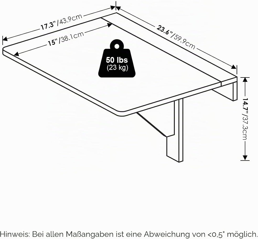 Furinno Hermite Klapptisch zur Wandmontage, Espresso, Espresso