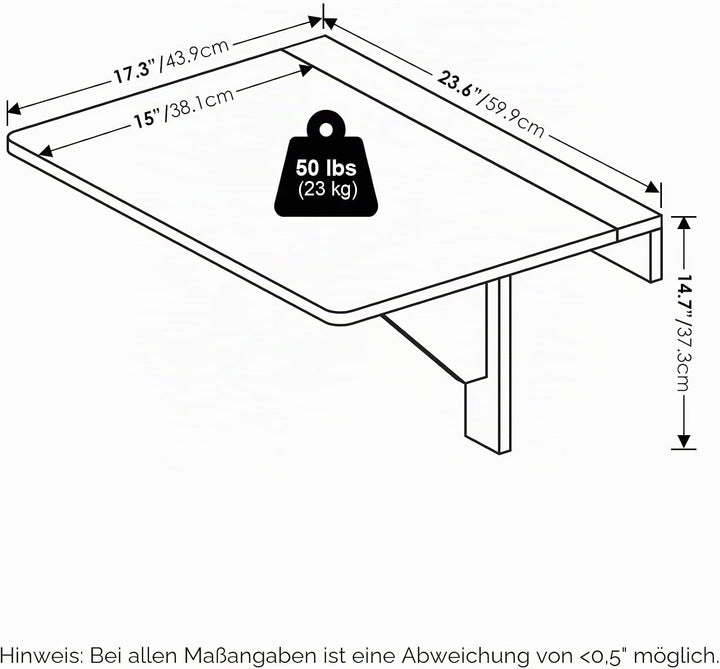 Furinno Hermite Klapptisch zur Wandmontage, Espresso, Espresso