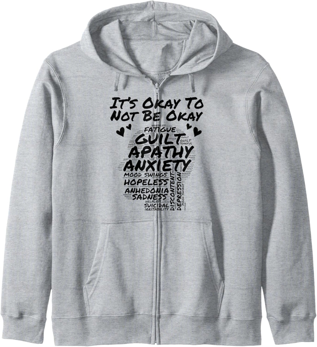 Bewusstsein für psychische Gesundheit und Depression Es ist okay, nicht okay zu sein Kapuzenjacke