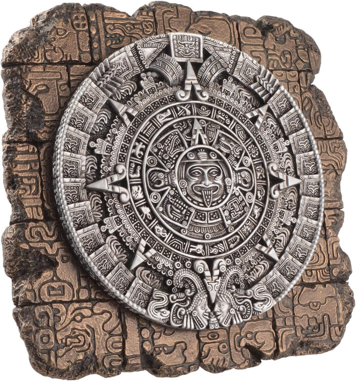 Wandrelief Aztekenkalender - bronziert by Veronese
