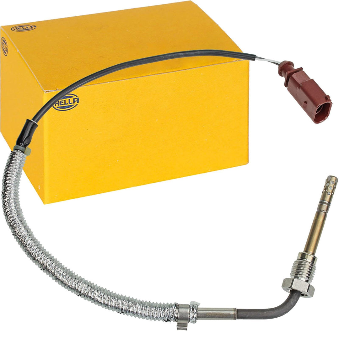 HELLA 6PT 014 494-301 Sensor, Abgastemperatur - 2-polig - geschraubt - Kabel: 420mm