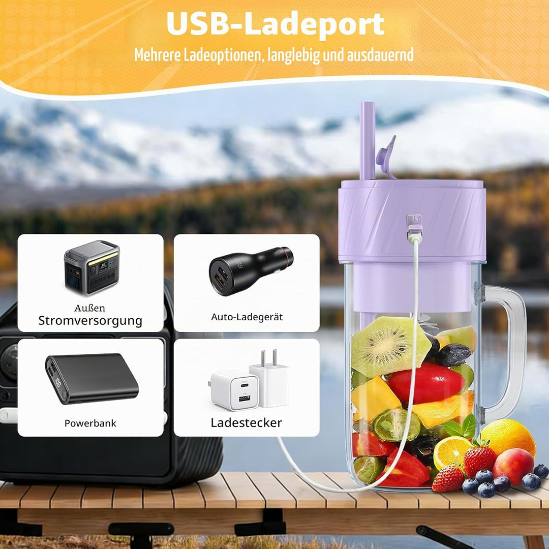 Mixer Smoothie Maker, Smoothie Mixer Klein, Mini Tragbarer Blender, Tragbarer Mixers USB, Smoothie-M