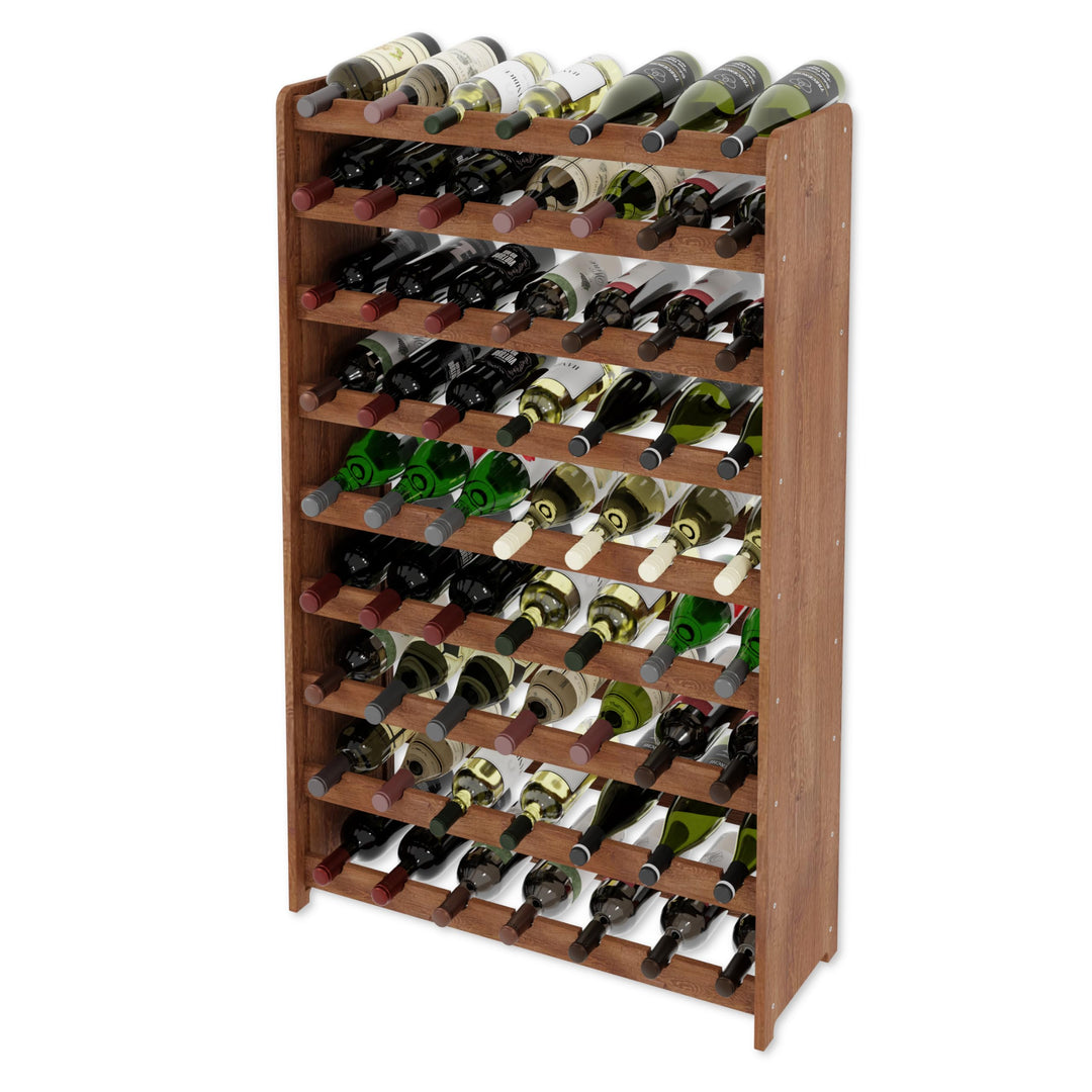 Lenmar, Wählen Sie Ihre Farbe, RW-3-63, Weinregal aus Holz, 118 x 72 x 26,5 cm, für 63 Flaschen, 9 l