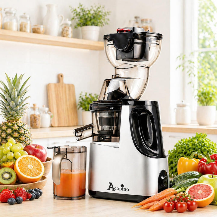 Acopino Delikato Entsafter – Slow Juicer mit leiser Technologie, schonende Saftherstellung für Obst
