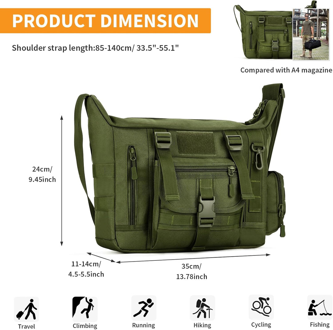 Huntvp Taktisch Schultertasche Militär Crossbody Bag Sling Tasche Wasserabweisend Umhängetasche Mess