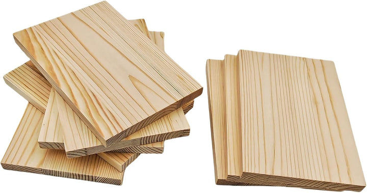 Rechteckige Holzbretter, unlackierte Holzblöcke zum Basteln, 15 x 10 x 1 cm, blanko, zum Schnitzen,