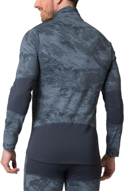 Odlo Herren Bl Top Turtle Neck L/S Half Zip Whistler Eco Langarmshirt XL Folkstone Gray-india Ink, X