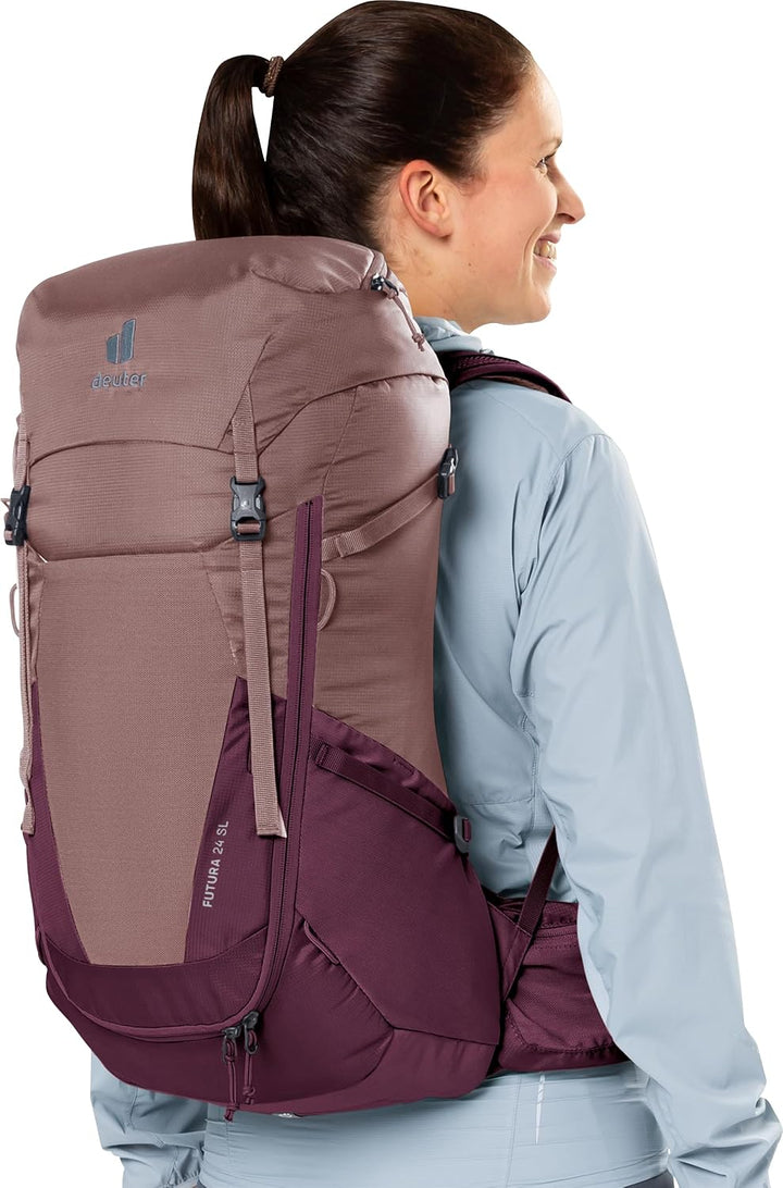 deuter Damen Futura 24 Sl Wanderrucksack (1er Pack) 24 L (58 x 30 x 20cm) Ashrose-cassis, 24 L (58 x