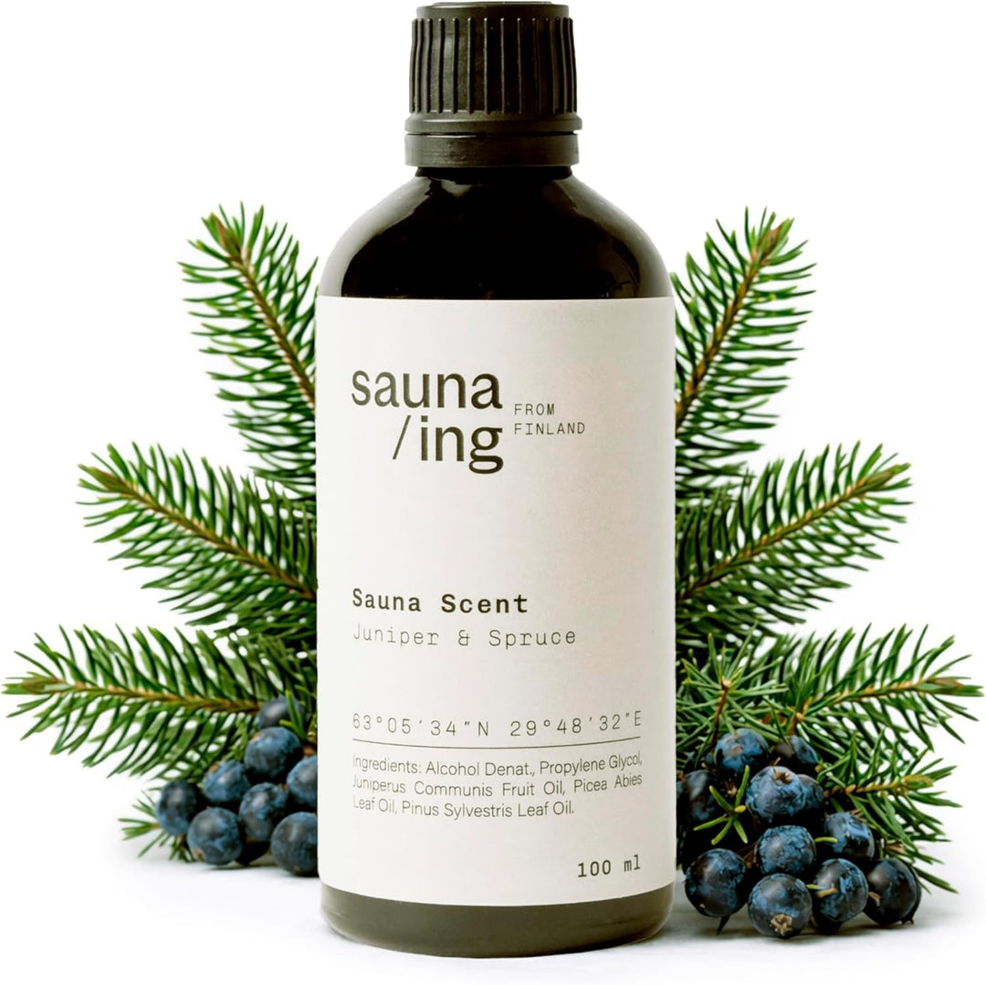 Saunaaufguss Wacholder & Fichte 100 ml – Bio & Vegan Sauna Aufgussmittel – Natürlicher Sauna Duft mi