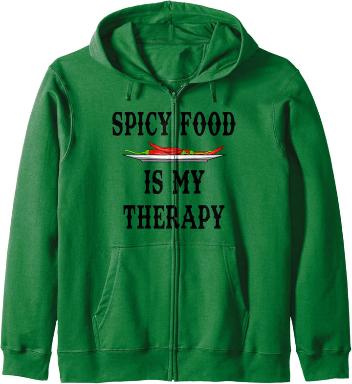 Chilis als Therapie Ironischer Spruch Scharfes Essen Kapuzenjacke