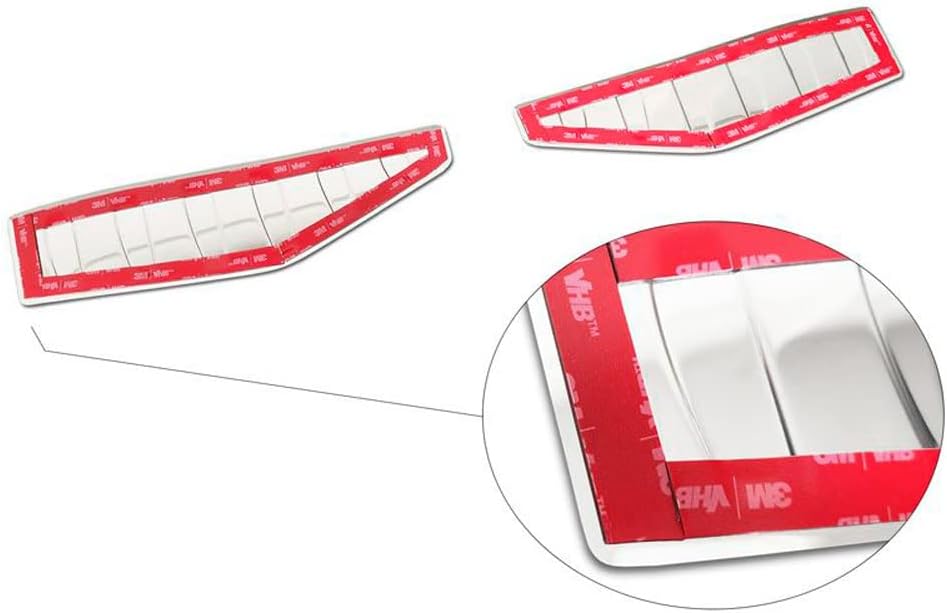 Avisa Edelstahl Heckstossstangenschutz kompatibel mit Ford Mustang Mach-E 2020- 'Ribs' (2-Teilig)