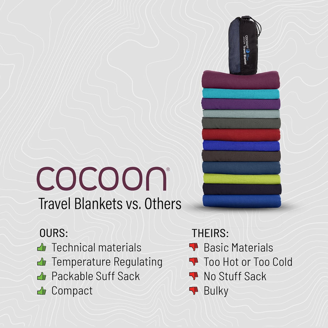 cocoon Herren Premium-Fleece Blanket Reisedecke, Blue Pacific, Regular, Blue Pacific