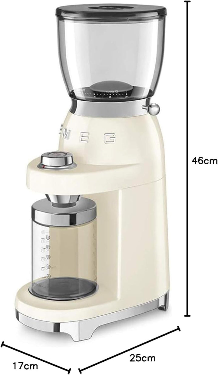 Smeg CGF01CREU Kaffeemühle Crème