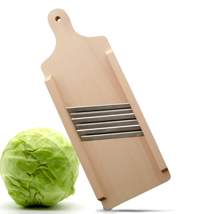 OSTENTO Krauthobel | Mandoline Gemüsehobel Holz - Kohlhobel Kohlreibe Kohlschneider Krautschneider G