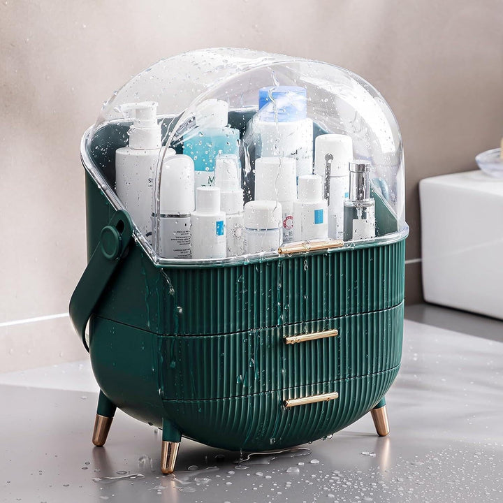 Make Up Organizer, Kosmetik Organizer mit decke, Wasserdicht Staubdicht Hautpflege Organizer für Bad