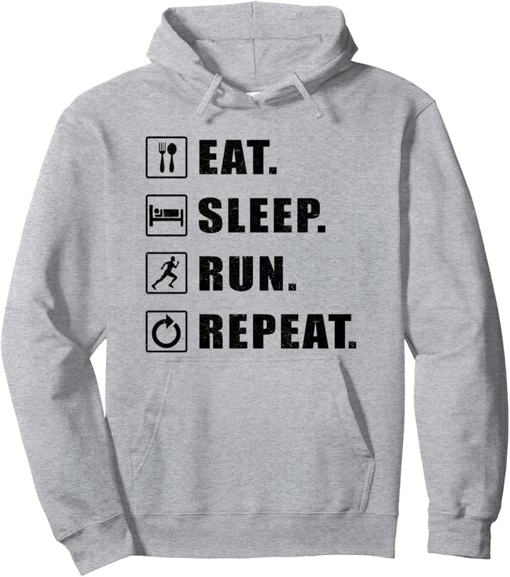 Eat Sleep Run Repeat - Marathonläufer Pullover Hoodie