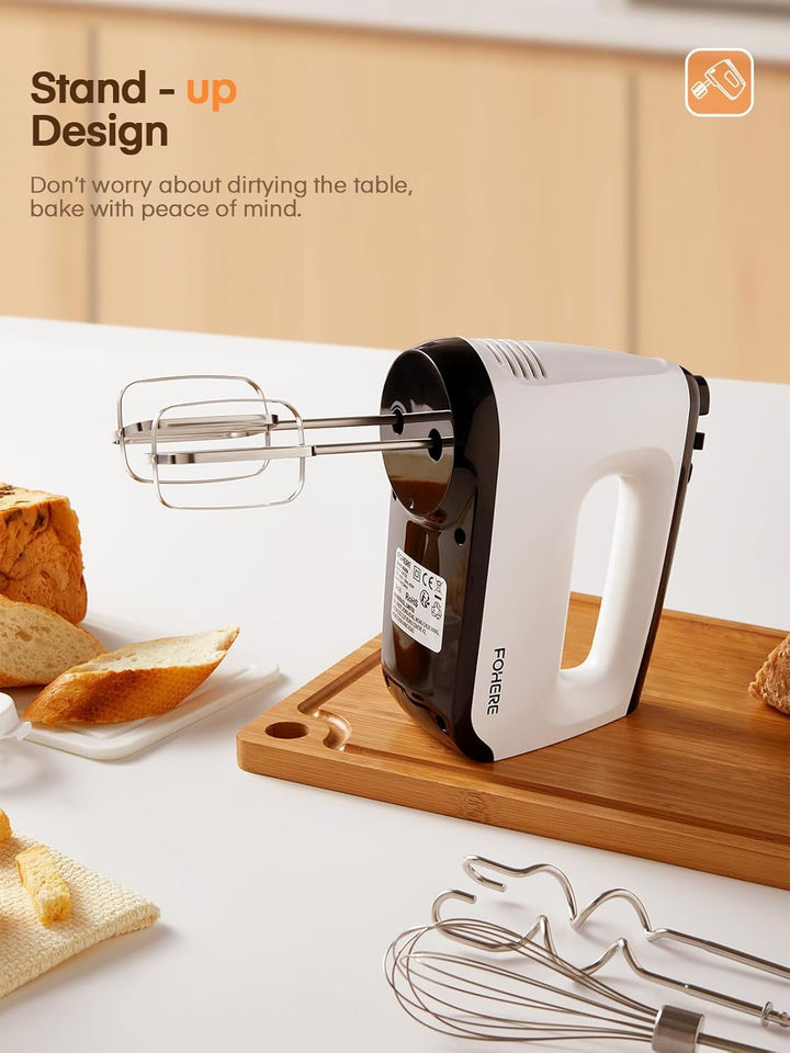 Hand Mixers - 6 Geschwindigkeiten - mit Turbo-Boost - 400 W Elektrischer Handmixer - mit Aufbewahrun
